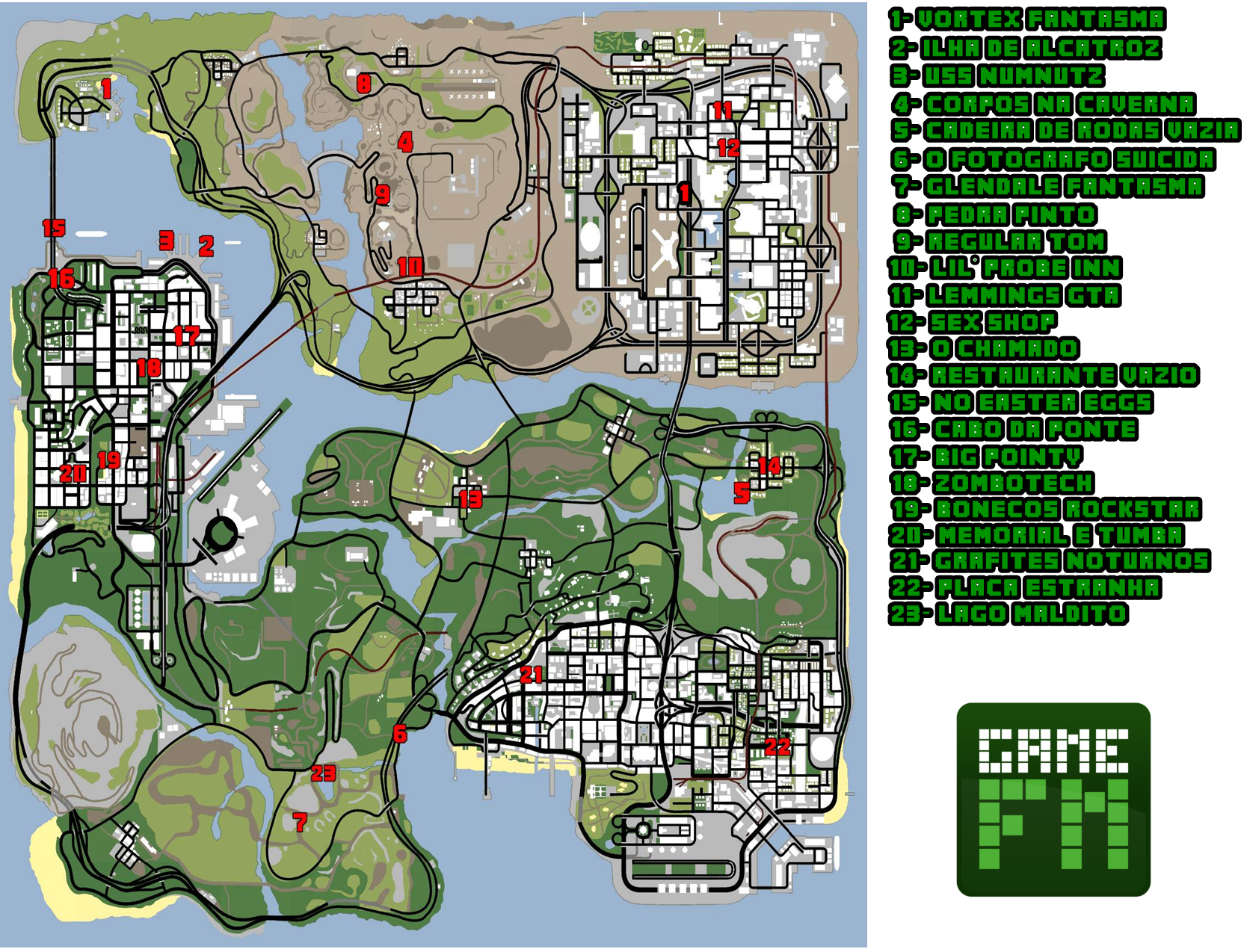 Como Desbloquear Todo o Mapa de GTA SAN ANDREAS PC Sem Fazer Missões!!! 