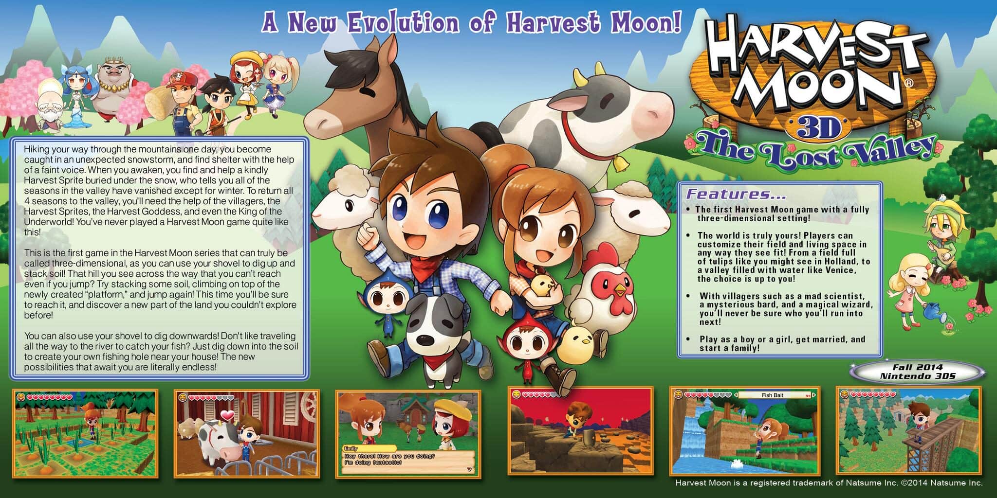 Confira o primeiro trailer de Harvest Moon 3D: The Lost Valley